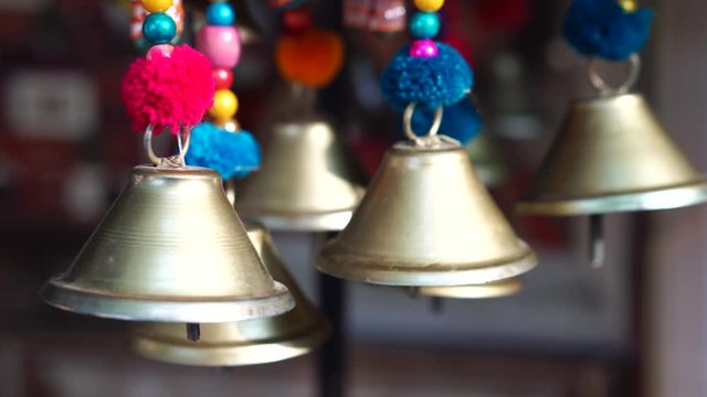 Moving bells close up - 4K
