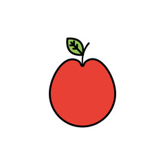Isolated apple icon fill design
