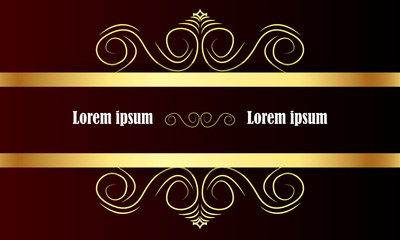 golden greeting card design