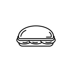 Isolated sandwich icon line design