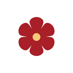 Isolated flower icon flat design
