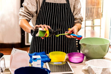 Preparation of ingredients for pastries