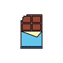 Isolated sweet chocolate icon fill design