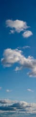 Fantastic soft clouds against blue sky, natural composition - panorama