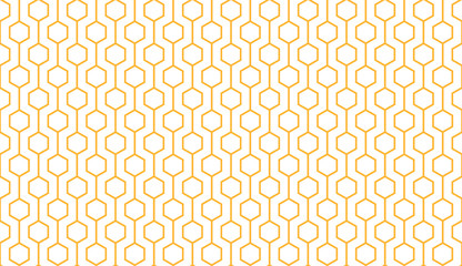 Fototapeta Bee honey comb background seamless. Simple seamless pattern of bee honeycomb cells. Illustration. Vector texture. Geometric print obraz