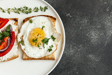 fried egg sandwich. Toast for breakfast, lunch.