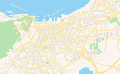 Printable street map of Oran, Algeria