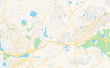 Printable street map of Benoni, South Africa