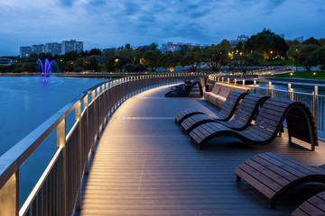 Embankment in the sity
