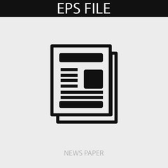 News paper icon. EPS vector file