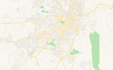 Printable street map of Asmara, Eritrea