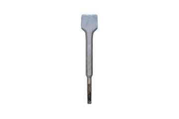 Replaceable concrete chisel, isolated on a white background with a clipping path.