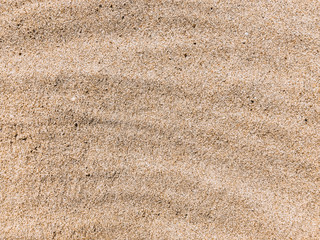 Sand texture. Sandy background. Golden beach sand closeup, concept pattern with copy space.