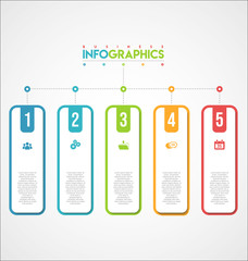 Modern infographic colorful design template