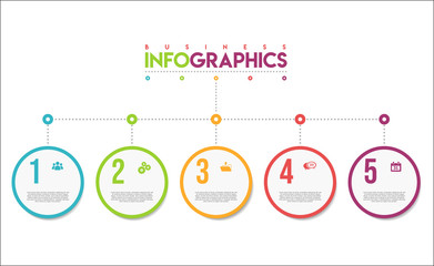 Modern infographic colorful design template