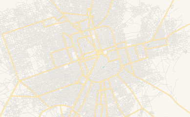Printable street map of Touba, Senegal