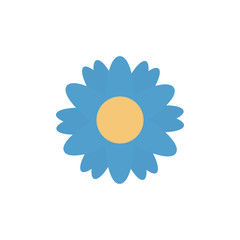 Isolated flower icon flat design