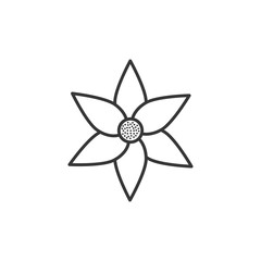 Isolated flower icon line design
