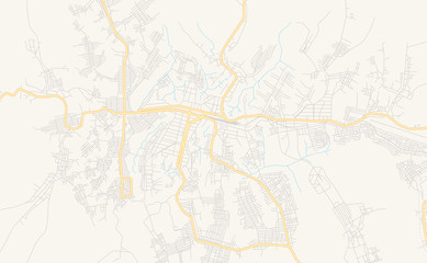 Printable street map of Kananga, DR Congo