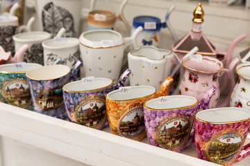 Sippy cups in shop of Karlovy Vary