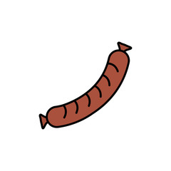 Isolated sausage icon fill design