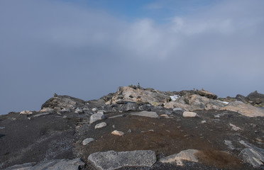 Tourism holidays and travel. Road to Dalsnibba mountain and Djupvatnet lake in Stranda More og Romsdal, Norway Scandinavia.