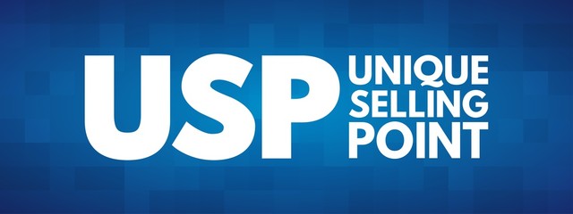 USP - Unique Selling Point acronym, business concept background
