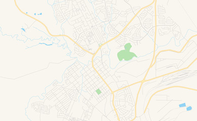 Printable street map of Newcastle, South Africa