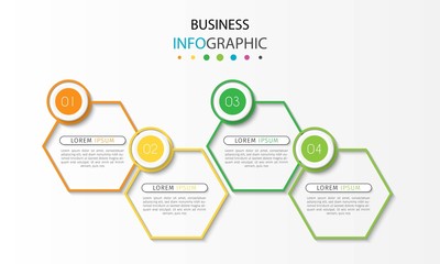 Vector infographic design template with 5 options or steps. Can be used for process diagram, workflow layout, info graph, annual report, flow chart. Vector Illustration