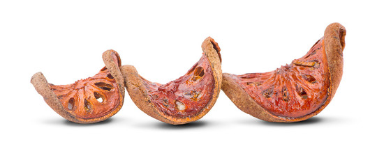 Obraz premium dried bale fruit tea an isolated on white background