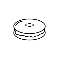 Isolated sweet cookie icon line design