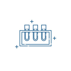 Isolated medical test tube icon line design