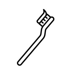Toothbrush icon vector design template on white background