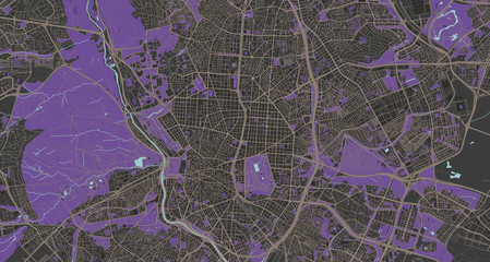Detailed map of Madrid, Spain
