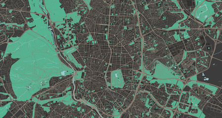 Detailed map of Madrid, Spain