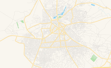 Printable street map of Thies, Senegal