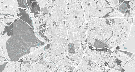 Detailed map of Madrid, Spain