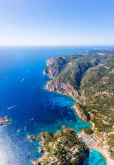 Mediterranean sea coast aerial