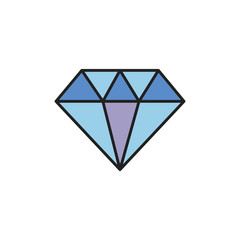 Isolated diamond icon fill design