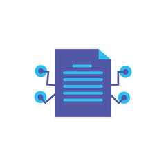 Digital document icon flat design