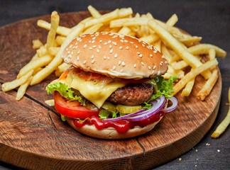 fresh tasty burger