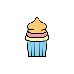 Isolated sweet muffin icon fill design