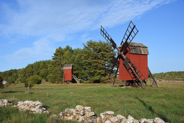 Windmühlen auf Öland in Schweden