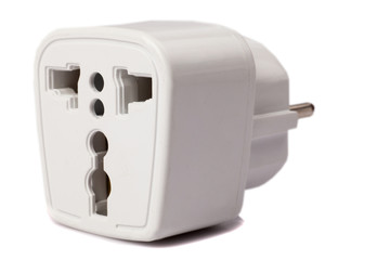 white plug on white background