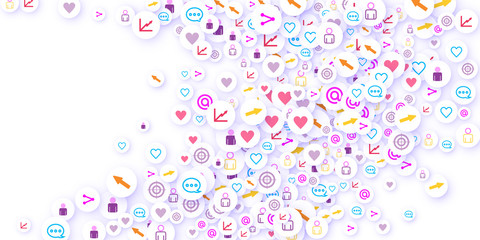 Social media marketing, Communication concept.