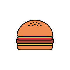 Isolated hamburger icon fill design
