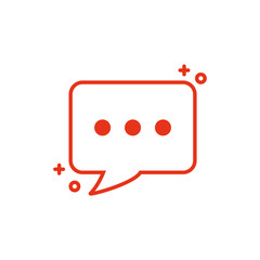 Communication bubble icon line design