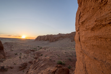 sunset in the desert