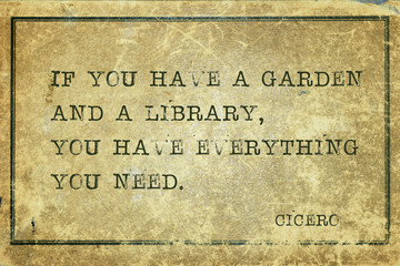 garden and library Cicero