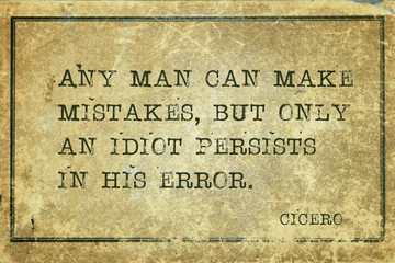 persists in his error Cicero